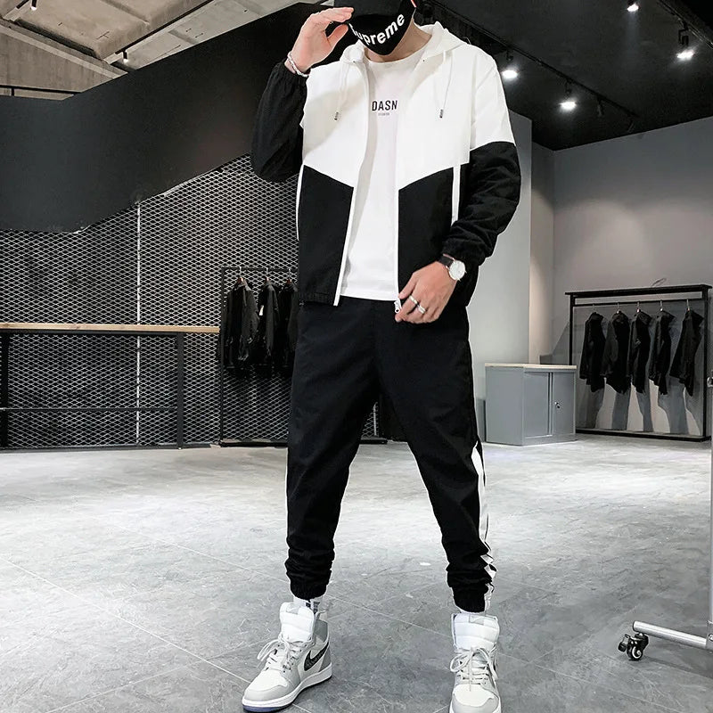 Prowow Men's casual set 2020 autumn men's jacket set sporty youth trend handsome fashion trendy men's clothing