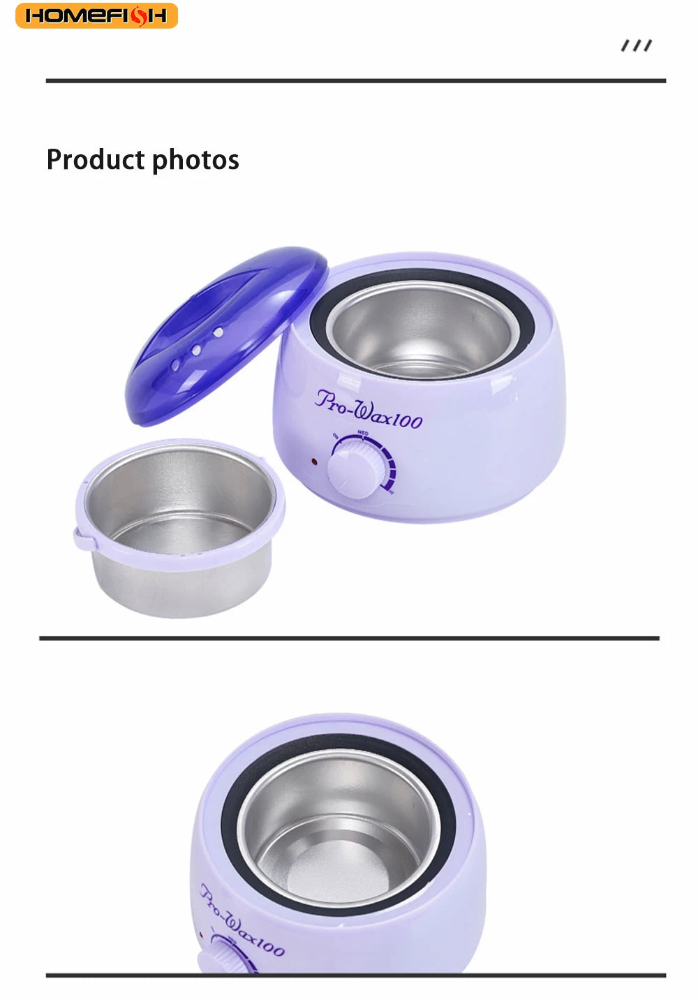 Therapy Machine Wax Warmer Portable Electric Hair Removal Kit Facial Bikini Area Armpit- Melting Pot Hot Wax Heater