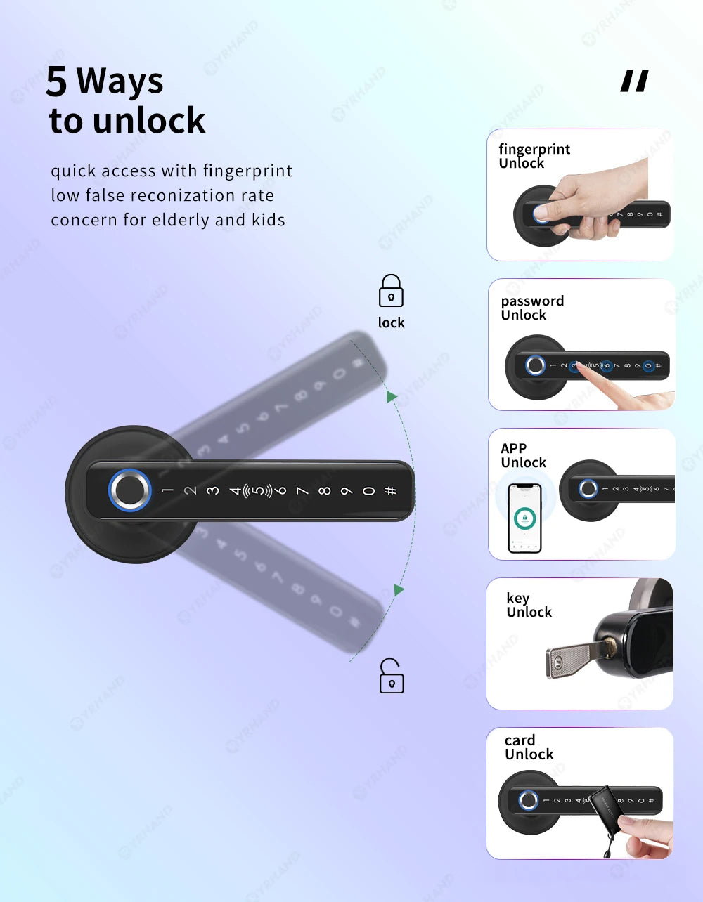smart home cerradura inteligente tuya smart door lock safe fingerprint locker keyless entry digital door lock home apartment