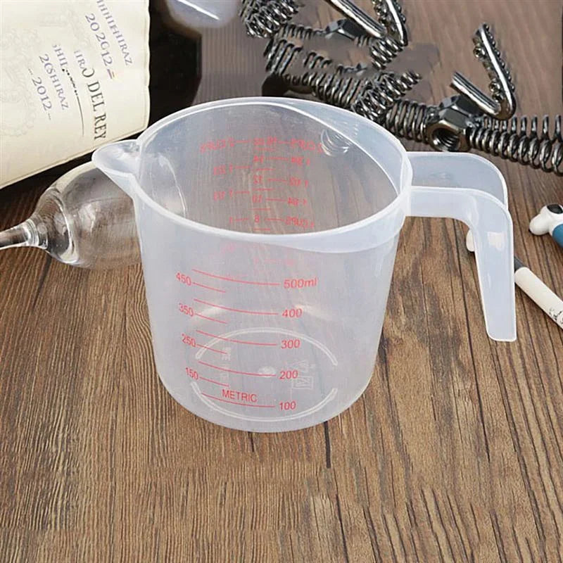 3pcs Baking Liquid Measuring Cups PVC Scale Cup Plastic Measuring Volume Beaker Kitchen Baking Tools 250/500/1000ml