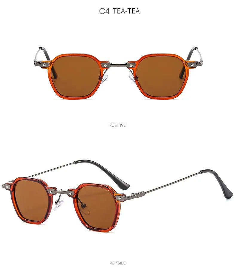 Small Square Sunglasses Riding Driving Sun Glasses Women Men Brand Designer Metal Frame Eyewear Shades Oculos De Sol UV400