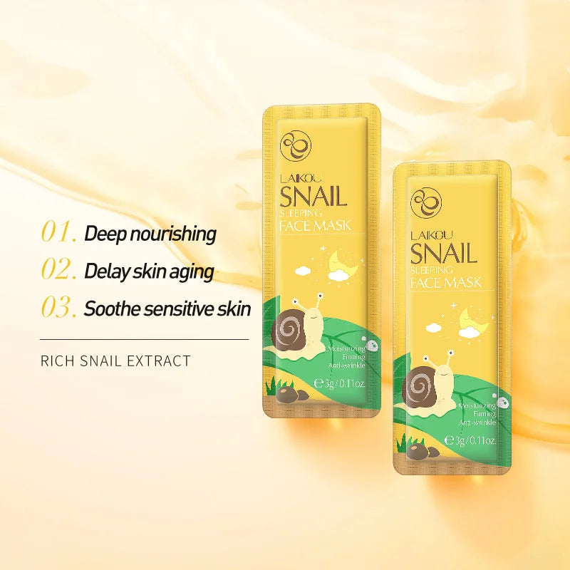 LAIKOU Sakura Seaweed Face Mask Skincare Centella Snail Collagen Facial Mask Sleeping Masks Beauty Korean Skin Care Products