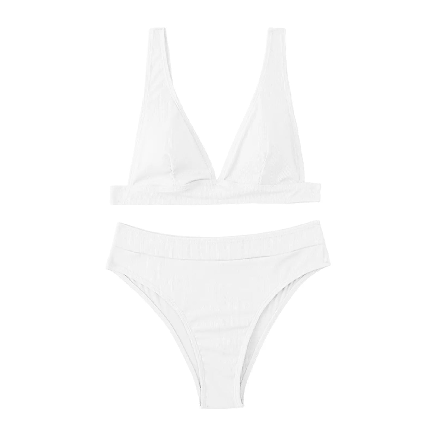 Women Swimwear Bikinis Soild Color Chest Paded Crop Tops And Shorts Brazilian Beach Wear 2 Piece Swimsuits For Women Biquini