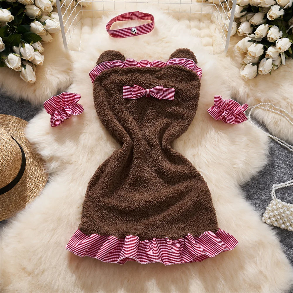 New In Christmas Red Short Dress Sexy Sequin Slim Bodycone Dress Strap Club Party Night Dress Rrotic Bunny Cosplay Mini Dress