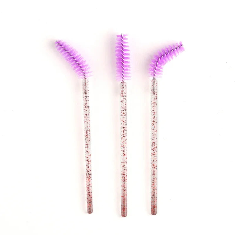 Wholesale 50pcs Disposable Eyelash Brushes Extension Crystal Eyebrow Brush Mascara Wand Eye Lashes Cosmetic Tool Makeup Beauty