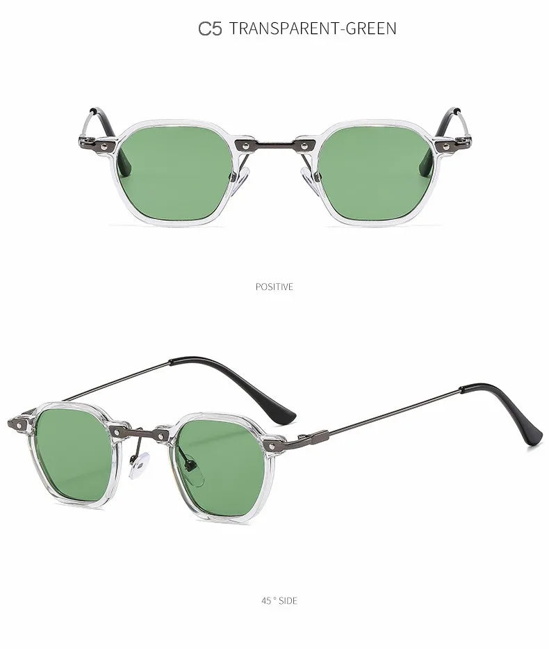Small Square Sunglasses Riding Driving Sun Glasses Women Men Brand Designer Metal Frame Eyewear Shades Oculos De Sol UV400