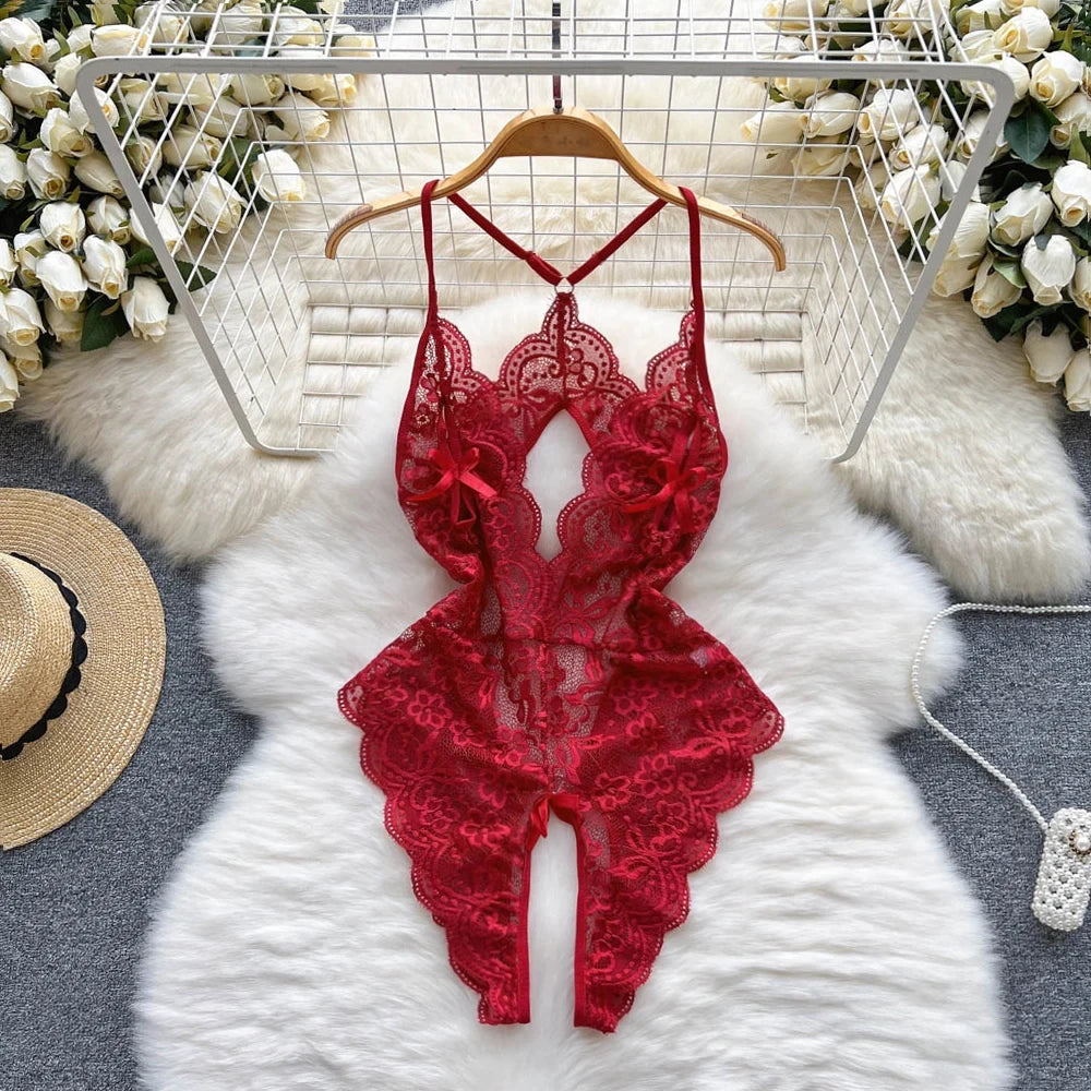 Japanese Sexy Print Kimono Slim Fit V-Neck Nightgown Loose Petal Sleeves Women's Erotic Lingerie Mini Irregular Patchwork Dress