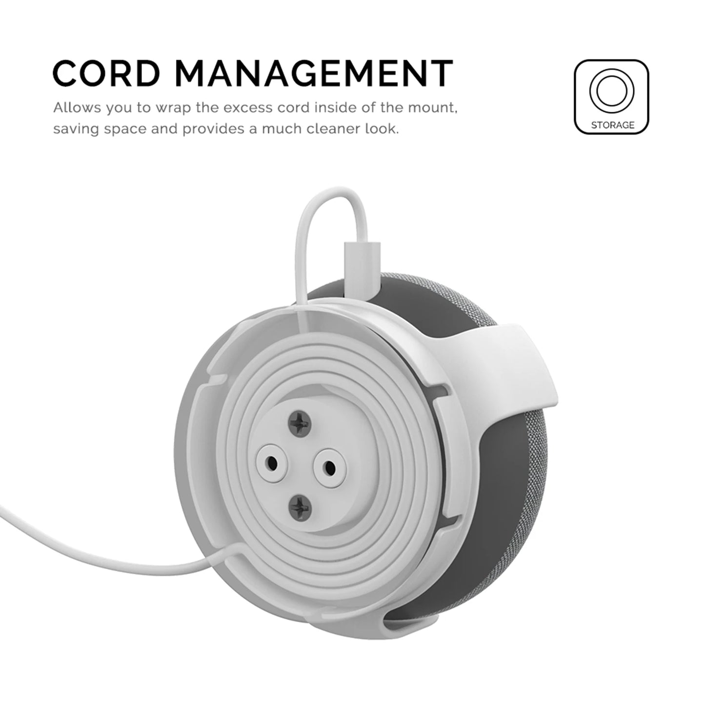 Portable Wall Mount Holder For Google Home Mini Smart Speaker Accessories Cord Management Hanger Stand For Google Speaker