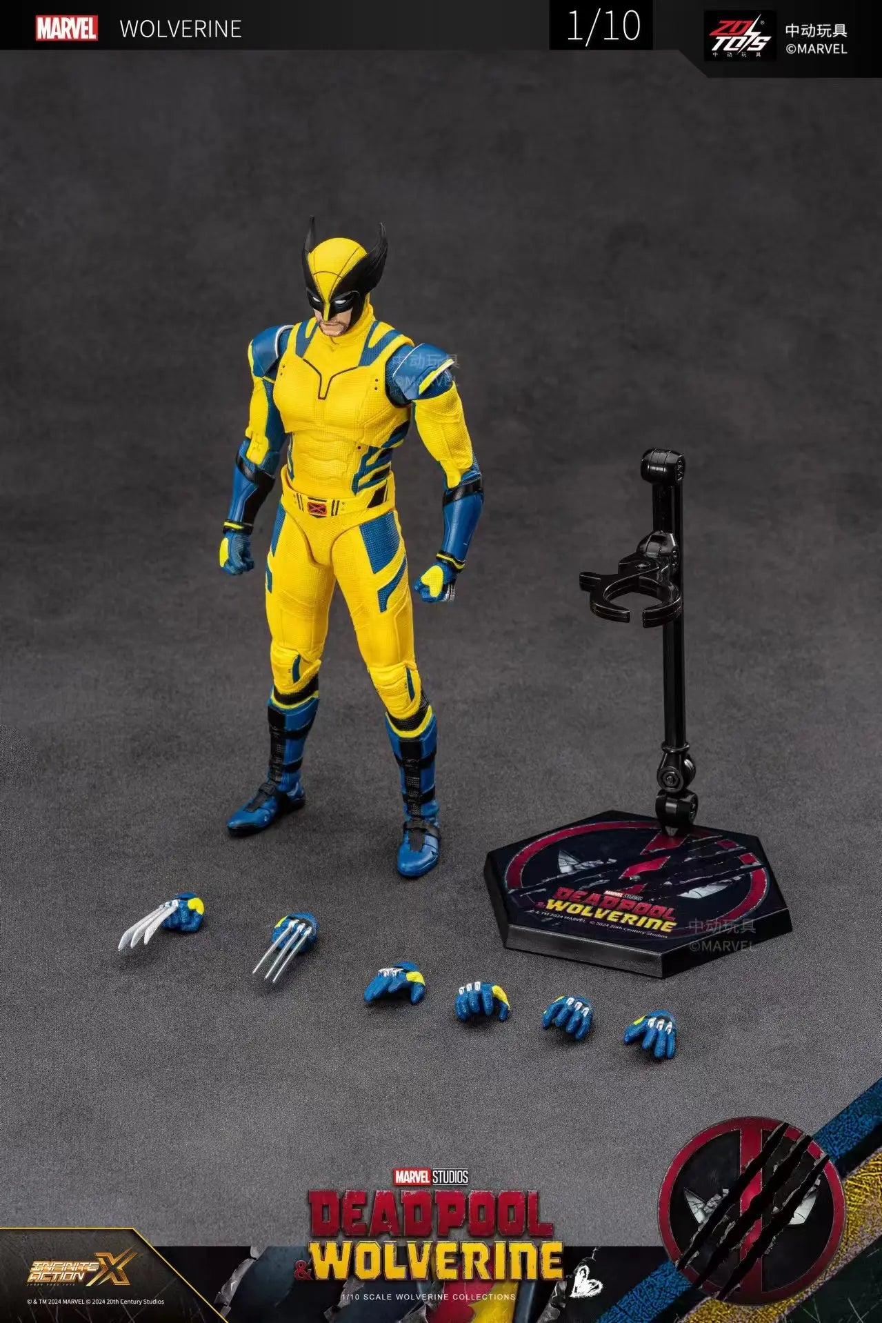 ZD Toys Deadpool & Wolverine Action figures Deadpool Boxed Wolverine Collection Adult Action Figures Kids Toy