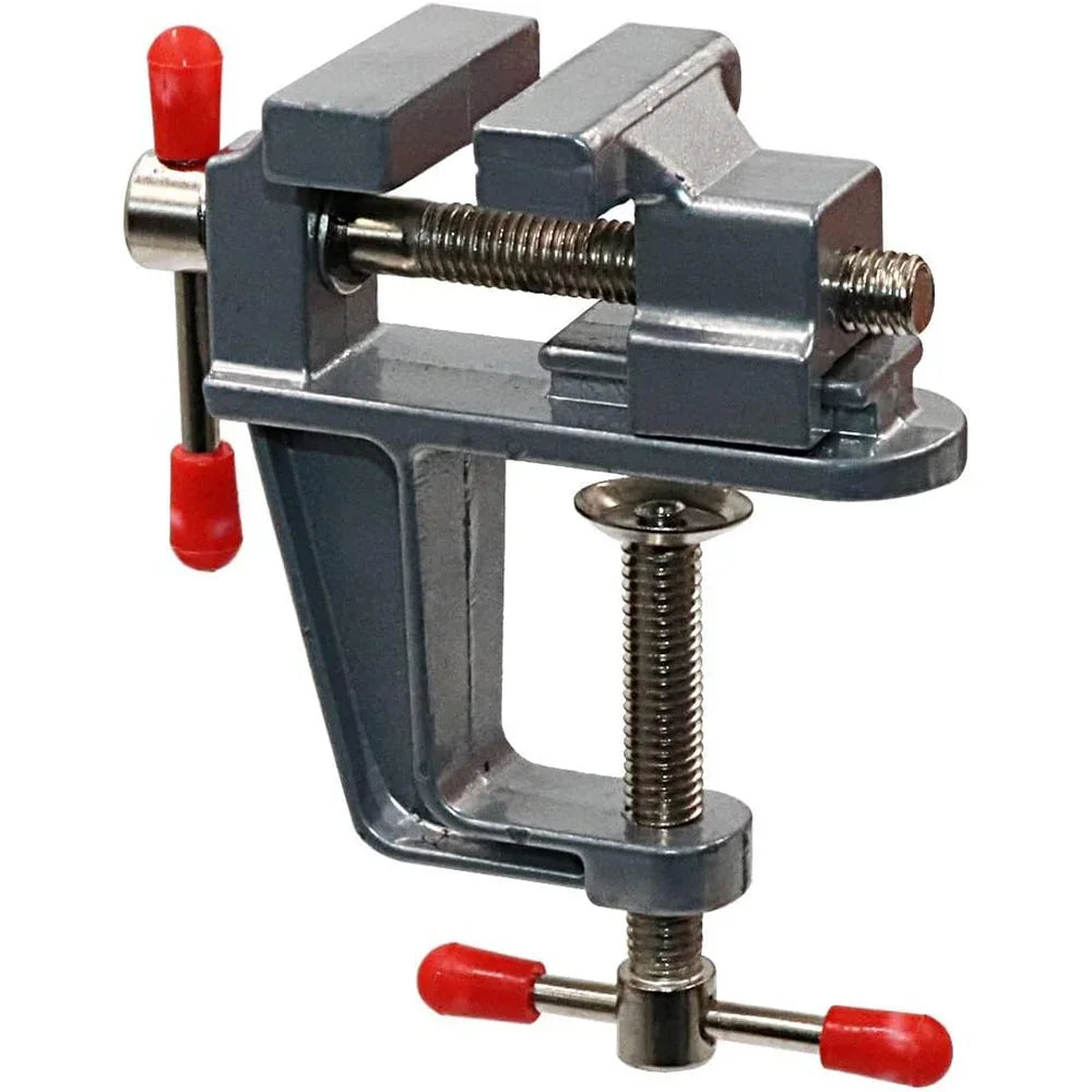 Mini Bench Vise Muliti-Funcational 3.5" Aluminum Miniature Small Jewelers Hobby Clamp On Table Flat Pliers Tool Vice