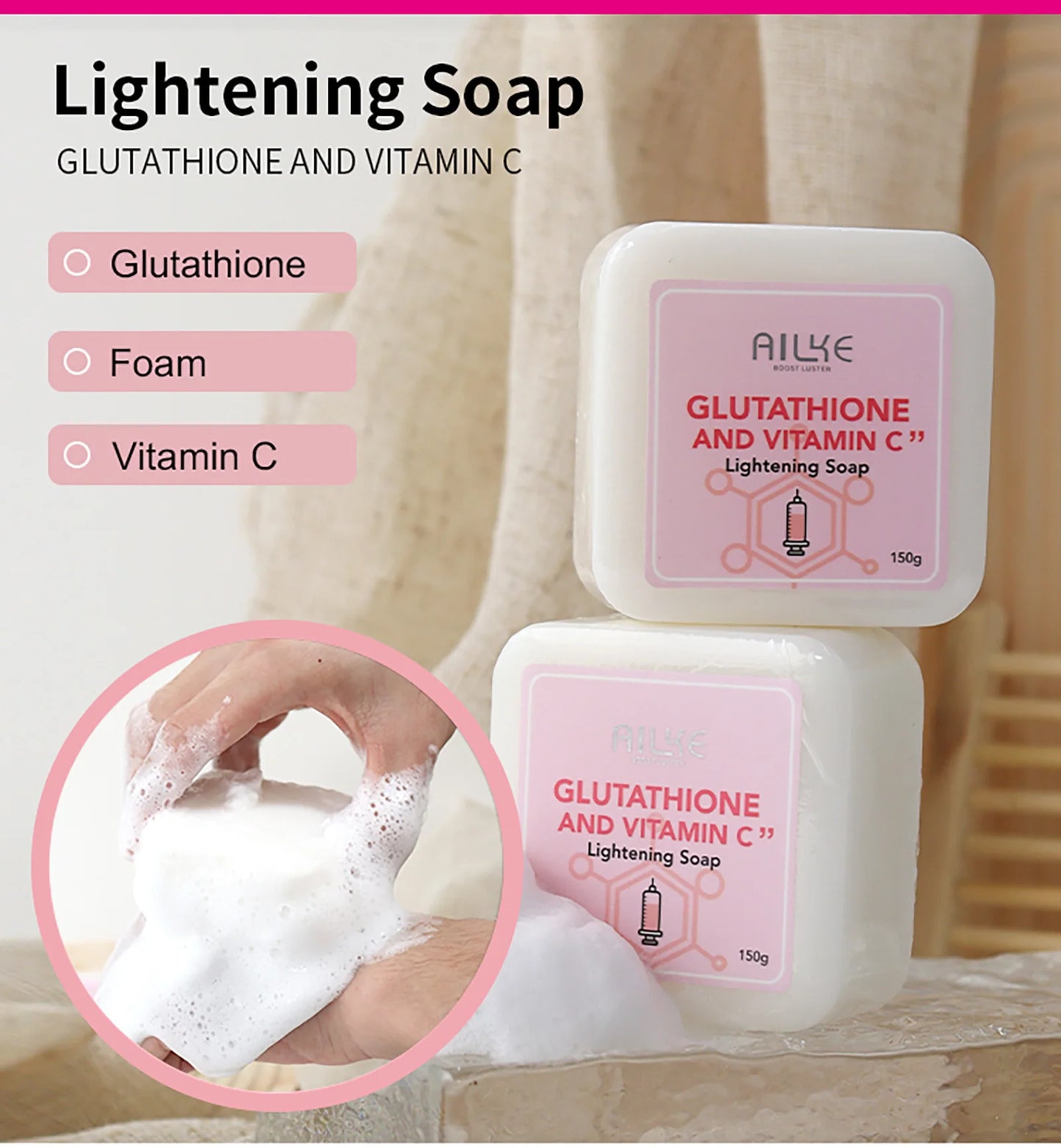 AILKE Whitening Moisturizing Korean Facial And Body Lotion Reduce Melanin Wrinkles Vitamin C Dark Spot Remover Skin Care Cream