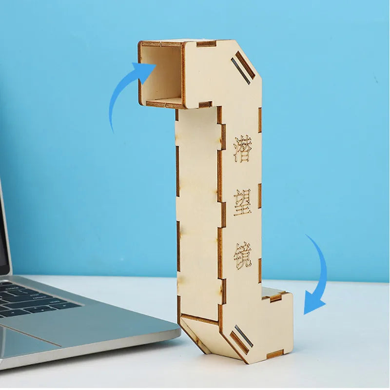 DIY Manual Wooden Puzzle Periscope Toys Science Experimental Tool Kit Learning Early Stage Education Interest Games For Teaching