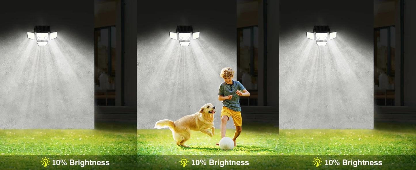 Solar Outdoor Lights - 3000LM 188 LED Motion Sensor Lights Solar Flood Security Lights for Backyard Yard Patio