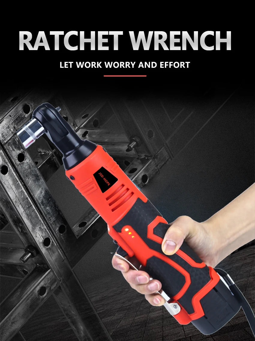 27/5000 Electric ratchet wrench 90 degree straight Angle electric charging wrench lithium electric stage truss tool