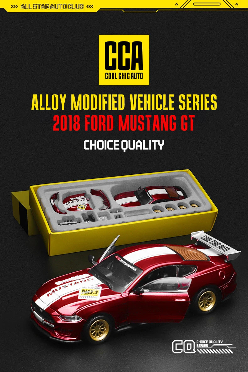 CCA MSZ 1:42 2018 Ford Mustang GT Alloy Toy Car Model Racing Alloy assembly series sports cars Fitting styles