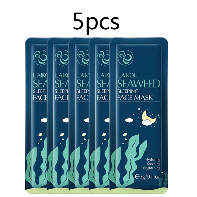 LAIKOU Sakura Seaweed Face Mask Skincare Centella Snail Collagen Facial Mask Sleeping Masks Beauty Korean Skin Care Products