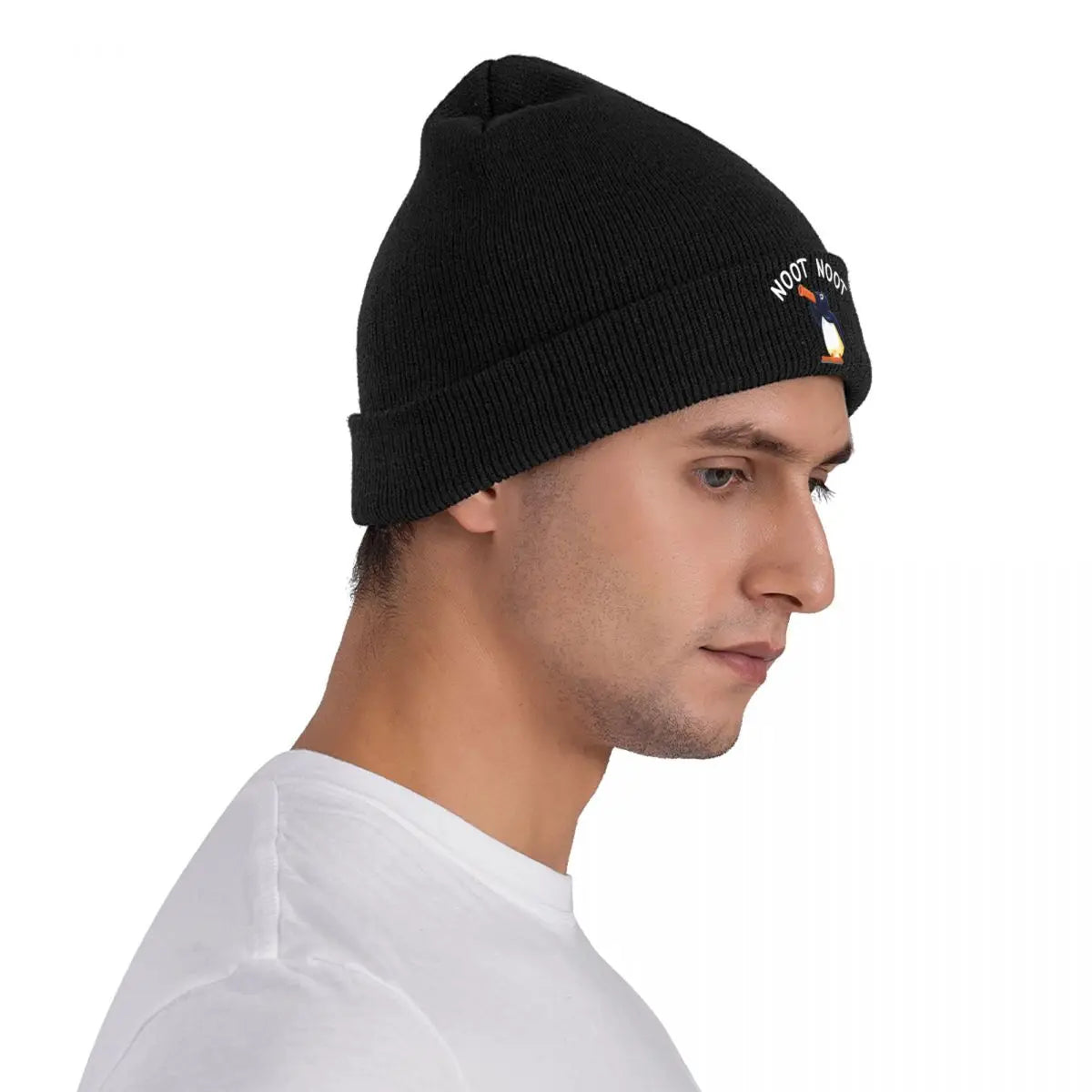 Noot Noot Pingu Knit Hat Beanies Winter Hat Warm New Funny Penguin Caps for Men Women