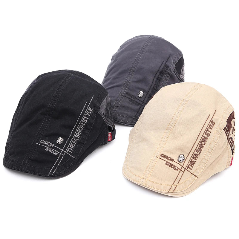 2024 New Summer outdoor Sports Cotton Berets Caps For Men Women Casual Peaked Caps letter embroidery Berets Hats Casquette Cap
