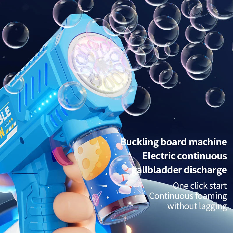 10 Hole Space Bubble Machine Outdoor New Product Children's New Product Hot Stage (Excluding Bubble Liquid and Battery)