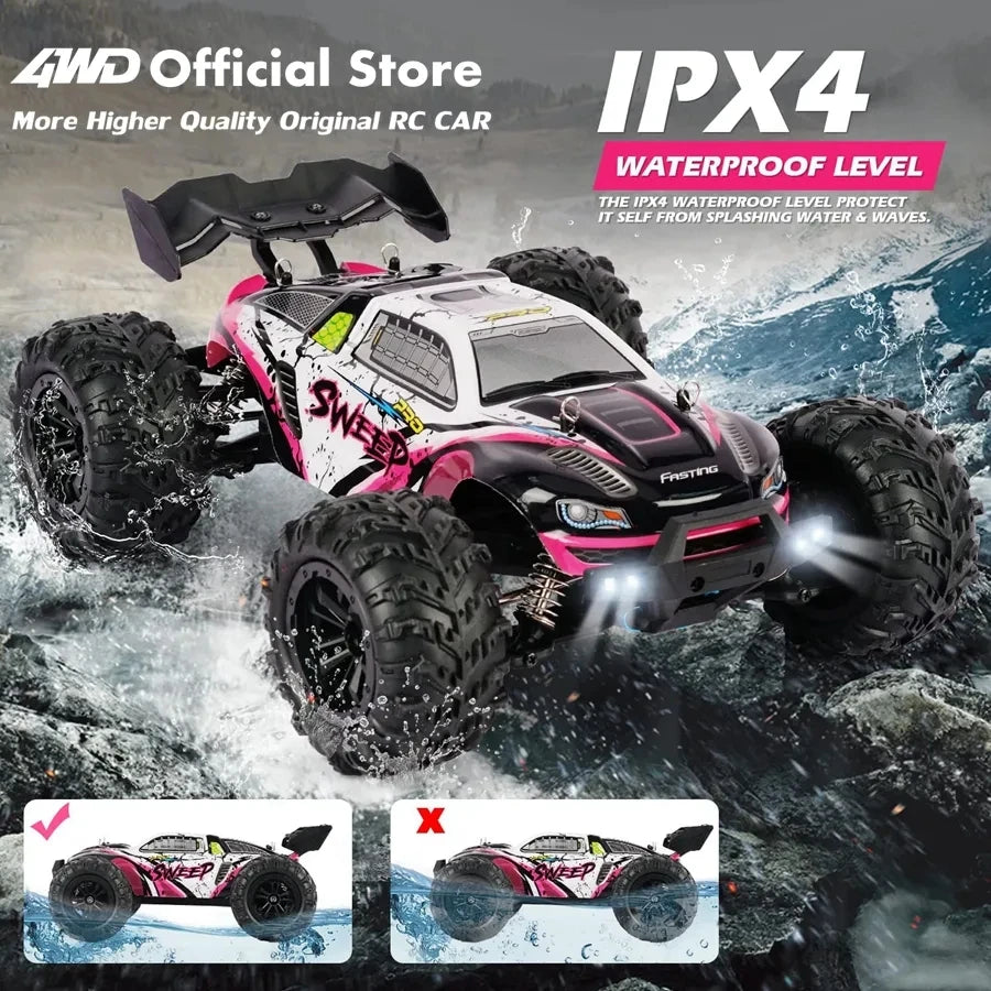 Super Brushless 80KM or 50KM/H 4WD RC Car With LED Remote Control Cars High Speed Drift Racing 4x4 Off Road Truck Kid Adult Toy