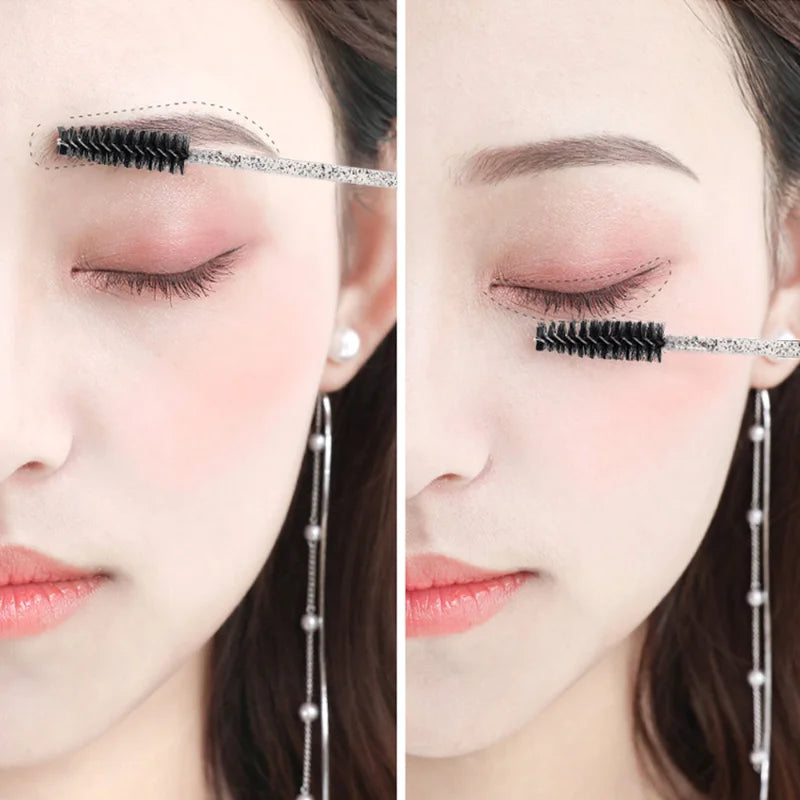 Wholesale 50pcs Disposable Eyelash Brushes Extension Crystal Eyebrow Brush Mascara Wand Eye Lashes Cosmetic Tool Makeup Beauty