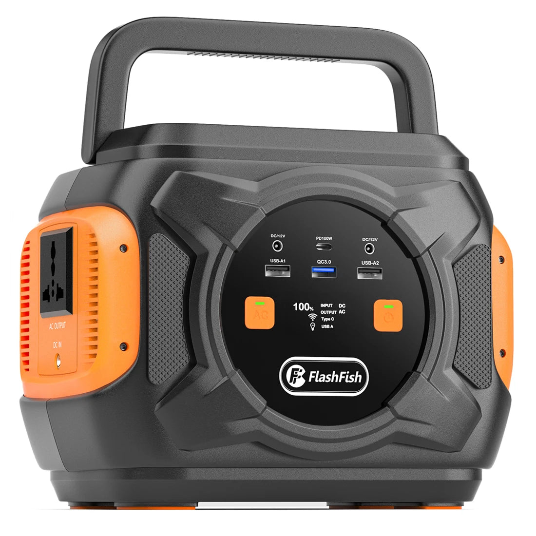 Flashfish Power Station 320W Portable Solar Generator 110V 230V Pure Sine Wave AC Output 292Wh Power Supply For Outdoor Camping