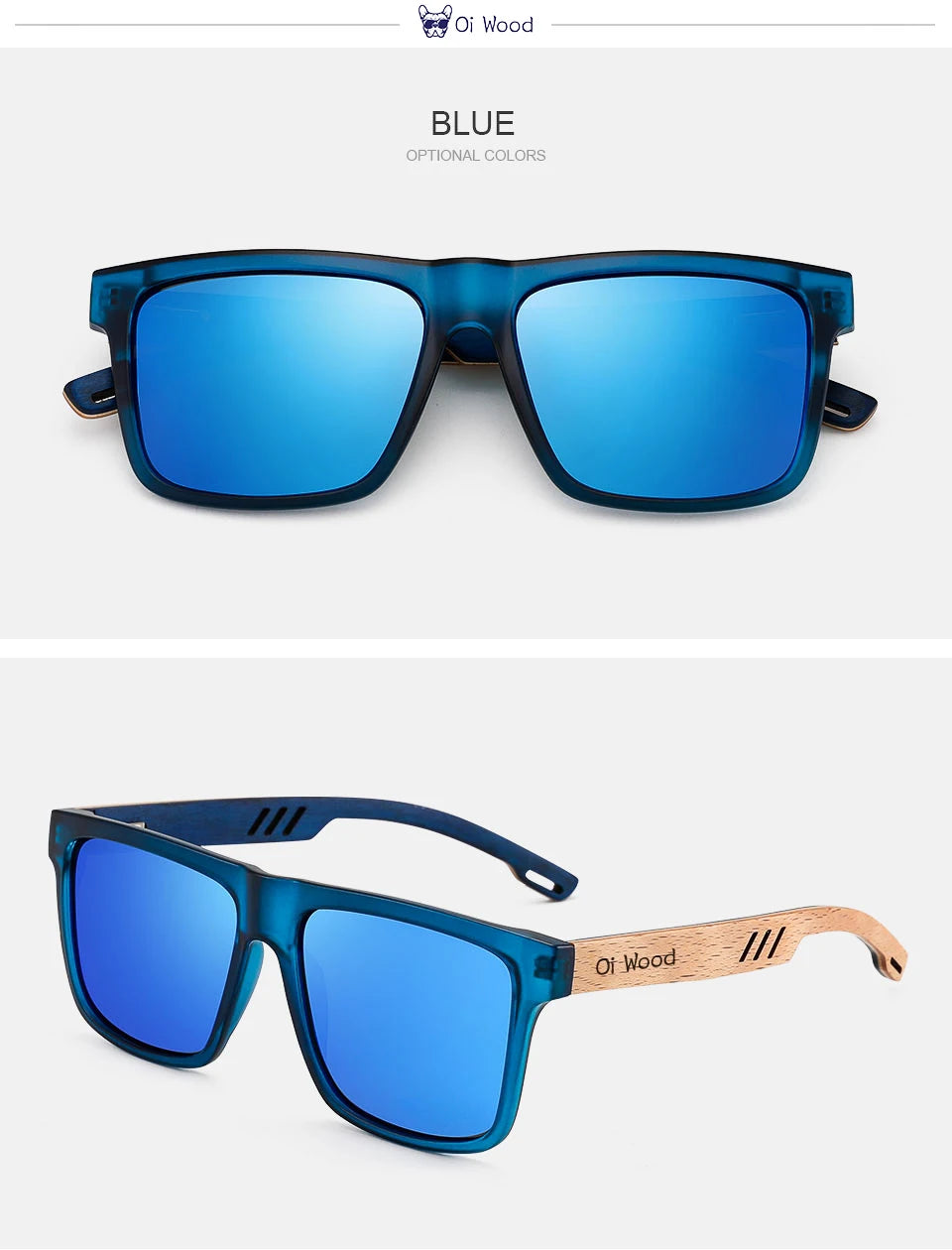 Oi Wood New High Quality Square Sunglasses For Men Polarized UV400 Fashion Sunglass Mirror Sport sun glasses Driving oculos