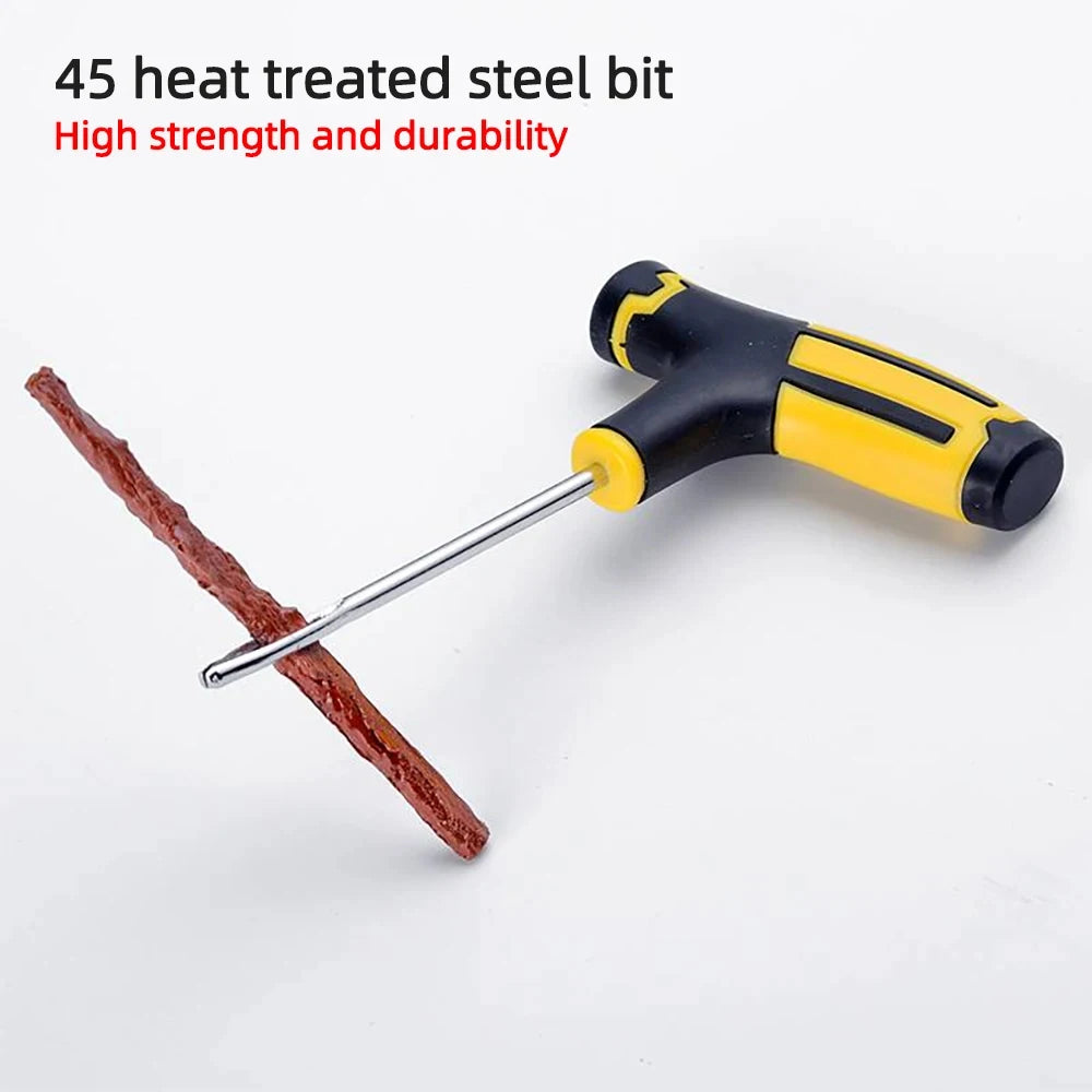 Car Motorcycle Tire Repair Tool Tire Repair Kit Studding Set Auto Bike Tubeless Tire Tyre Puncture Plug Tools with Rubber Strip