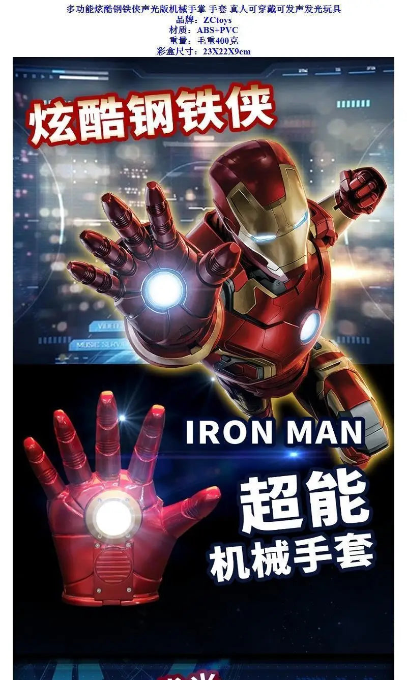 In Stock New Marvel Avengers Iron Man Helmet Cosplay 1:1 Light Led Ironman Mask Pvc Action Figure Toys Child Adult Gift