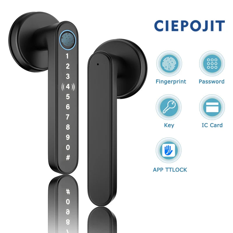 CIEPOJIT Electronic lock for Tuya Smart Lock Indoor BLE Fingerprint Lock UNlock with Fingerprint/TTLOCK APP Remote Unlock