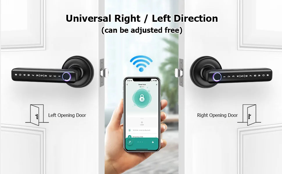 smart home cerradura inteligente tuya smart door lock safe fingerprint locker keyless entry digital door lock home apartment