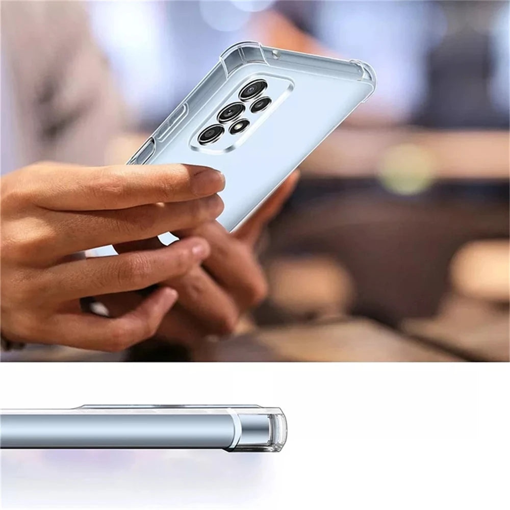 Luxury Clear Phone Case For Samsung Galaxy A52 Shockproof Case For Samsung A53 A54 Back Cover