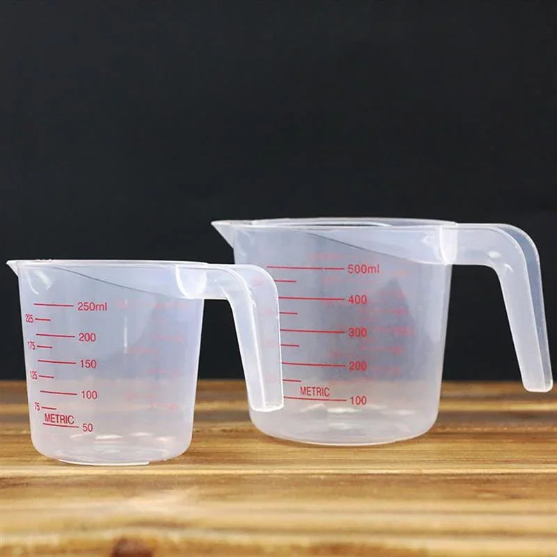 3pcs Baking Liquid Measuring Cups PVC Scale Cup Plastic Measuring Volume Beaker Kitchen Baking Tools 250/500/1000ml