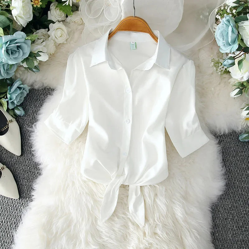 Cotton Blouse White Shirt Fashion Women Blusas Mujer De Moda OL Style Tops Casual Ladies Long Sleeve Shirts and Blouses 3496