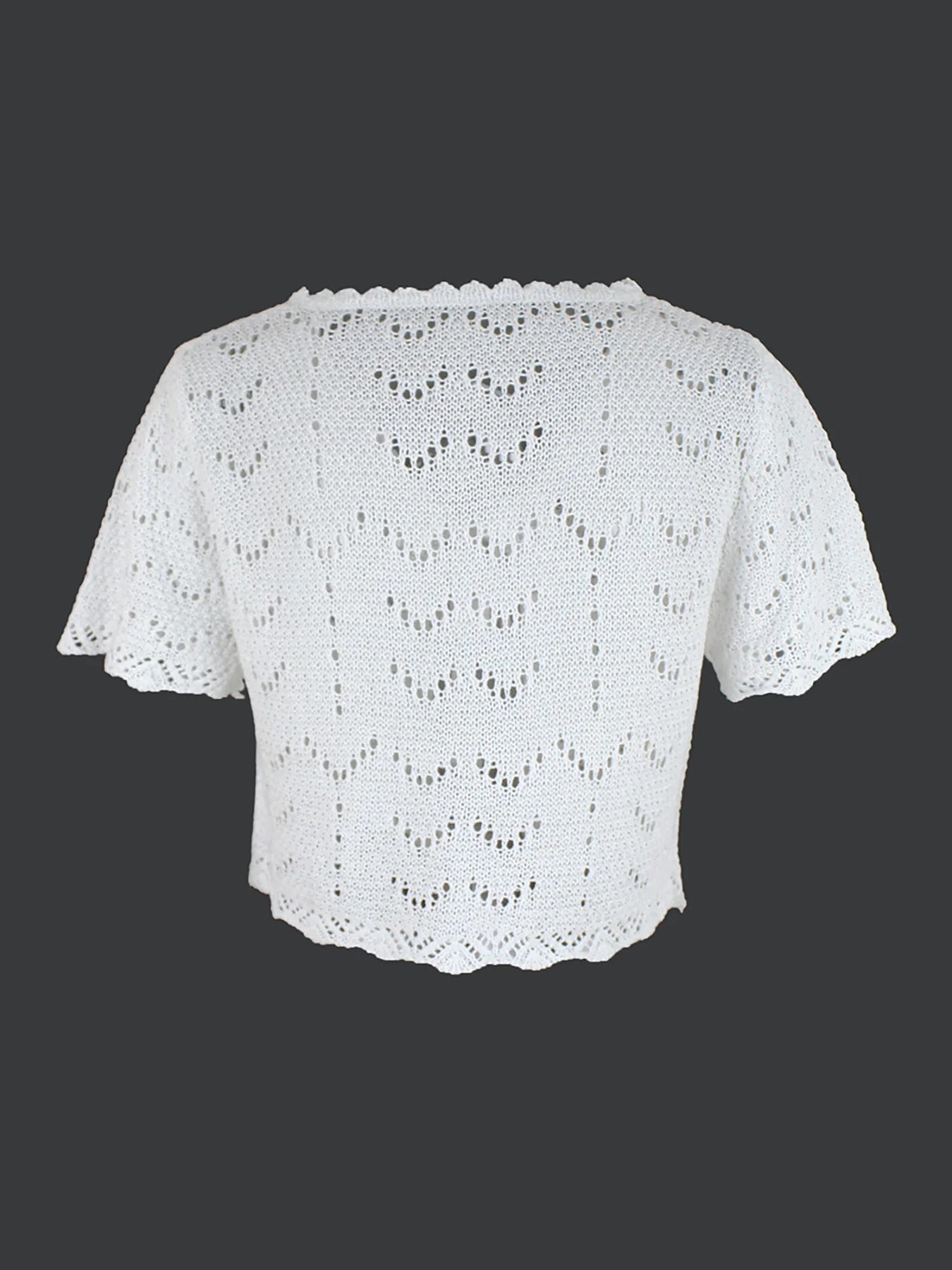 Women's knitting beach short-sleeved wispy knit cardigan