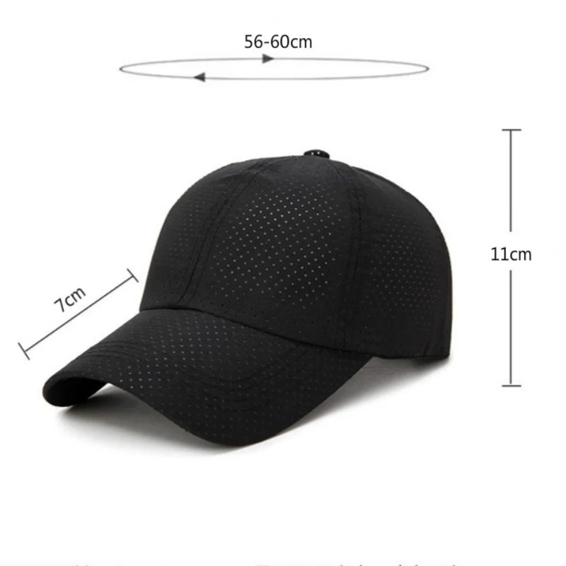 2024 New Summer Men Women Snapback Quick Dry Mesh Baseball Cap Sun Hat Bone Breathable Hats Adjustable outdoor hat