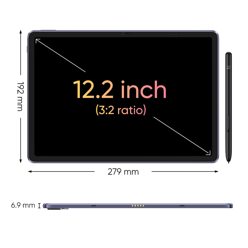 XPPen Magic Drawing Pad 12 inch Tablet Android Pad 2K Resolution 16384 Pressure Levels 8GB 256GB Graphics Drawing Tablet Monitor