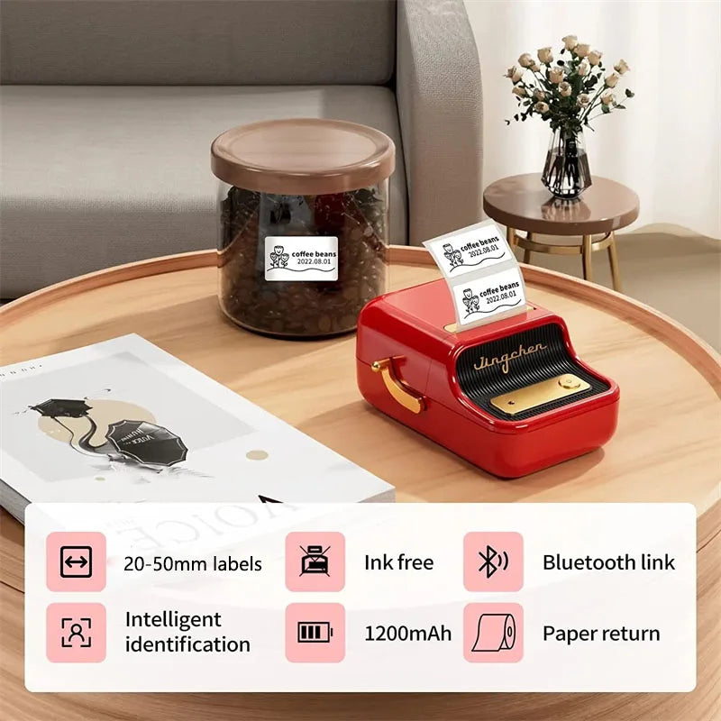 NiiMbot B21 Mini Thermal Printer Wireless Barcode Label Maker Bluetooth Portable Adhesive Label Printers for Office Commercial