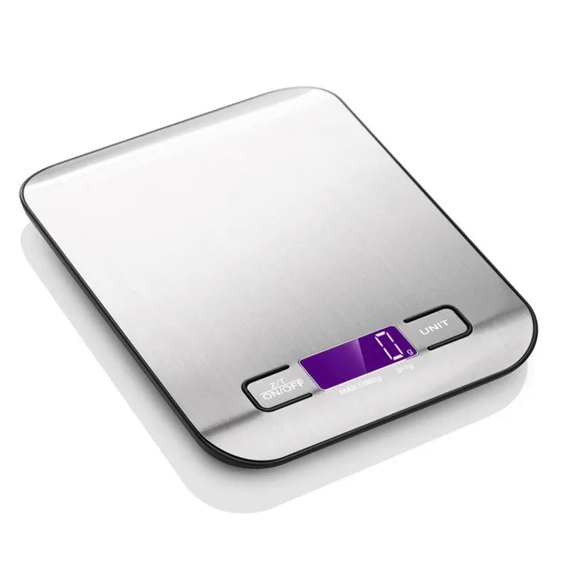 Kitchen Scale Stainless Steel Weighing Food Diet Balance Measuring LCD Precision Electronic Scales Baking Measuring Tools