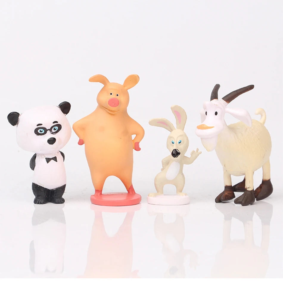 10 Pcs Masha and the Bear Action Figure Anime Model Cartoon Toys For Friends gifts