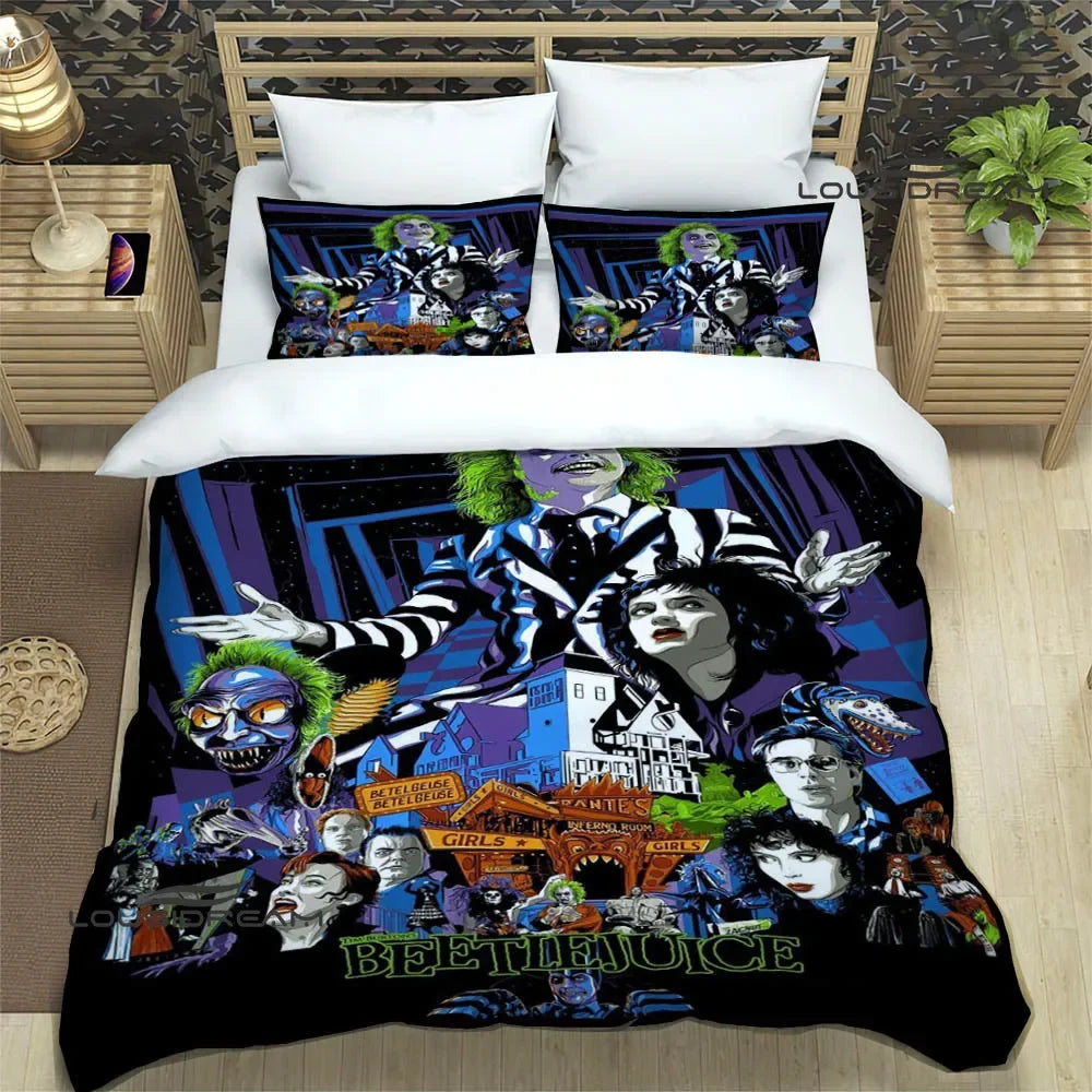 Horror movie B-Beetlejuice Bedding Sets exquisite supplies set duvet cover bed comforter set bedding set luxury birthday gift