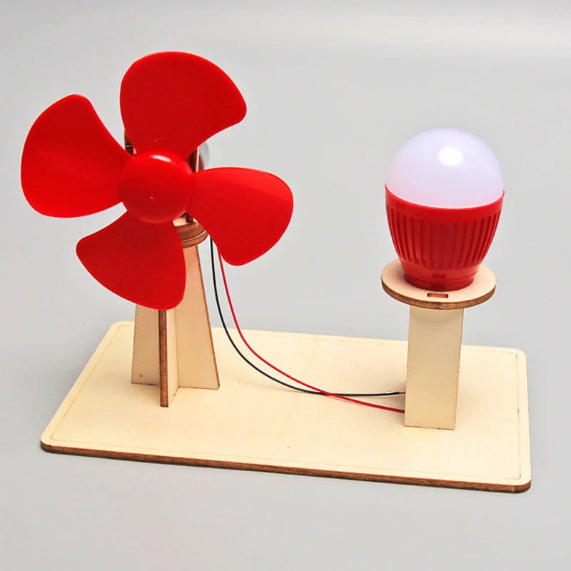 Wooden Hand Generator Kids Science Toy Funny STEM Technology Gadget Physics Kit Educational Toys for Children Learning Toy