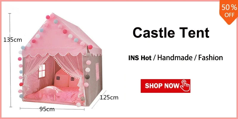 Portable Children's Tent for Kids Tent Toys for Girls Princess Castle Tipi Infantil Teepee Baby Christmas Gifts