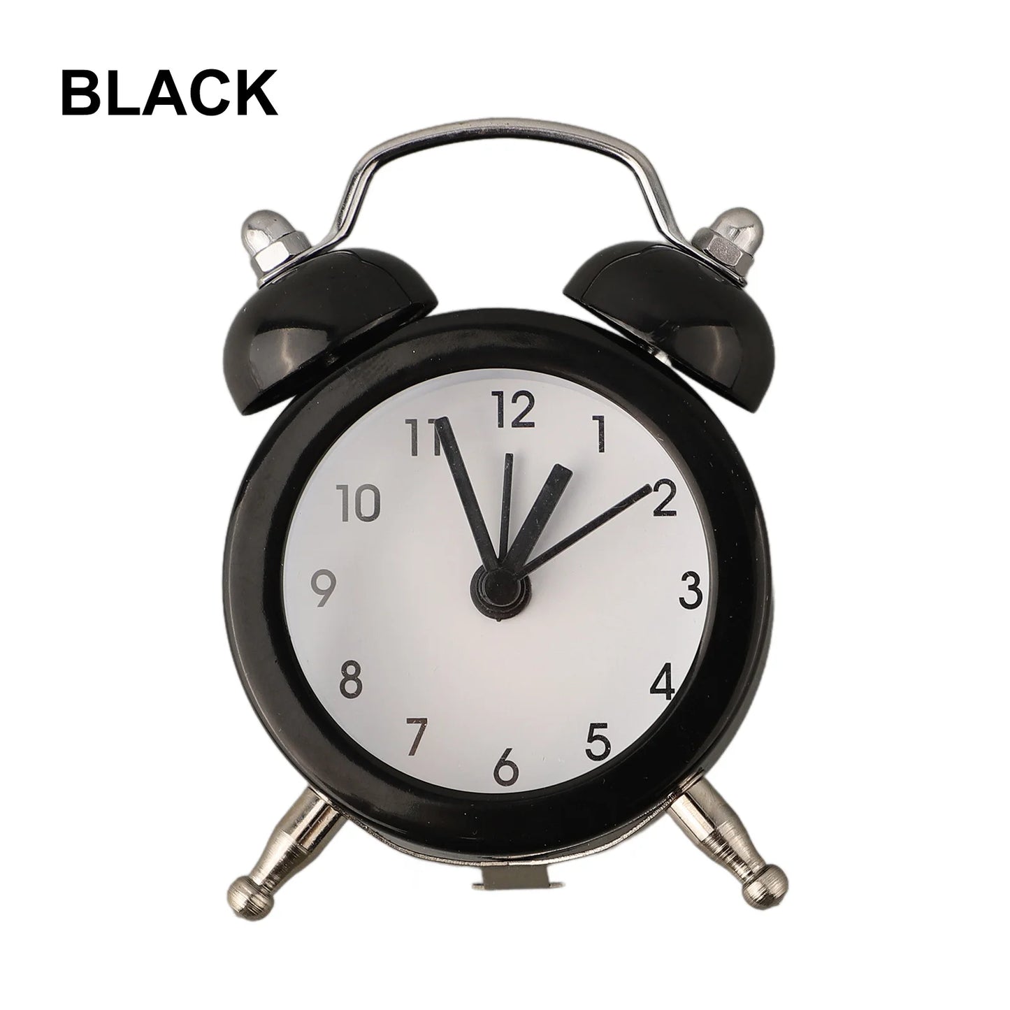 Classic Double Bell Alarm Clock Quartz Movement Bedside Nighttime Analog Clock 7*5*1.8cm Double-bell Alarm Clock