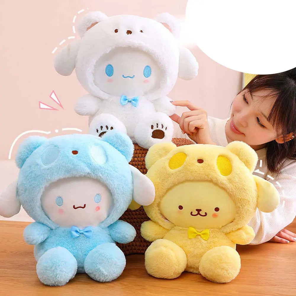 25cm Anime Sanrio Plush Doll Toys Kawaii Hello Kitty Kuromi My Melody Cinnamoroll Cartoon Cute Plush Stuffed Toy Kids Gifts