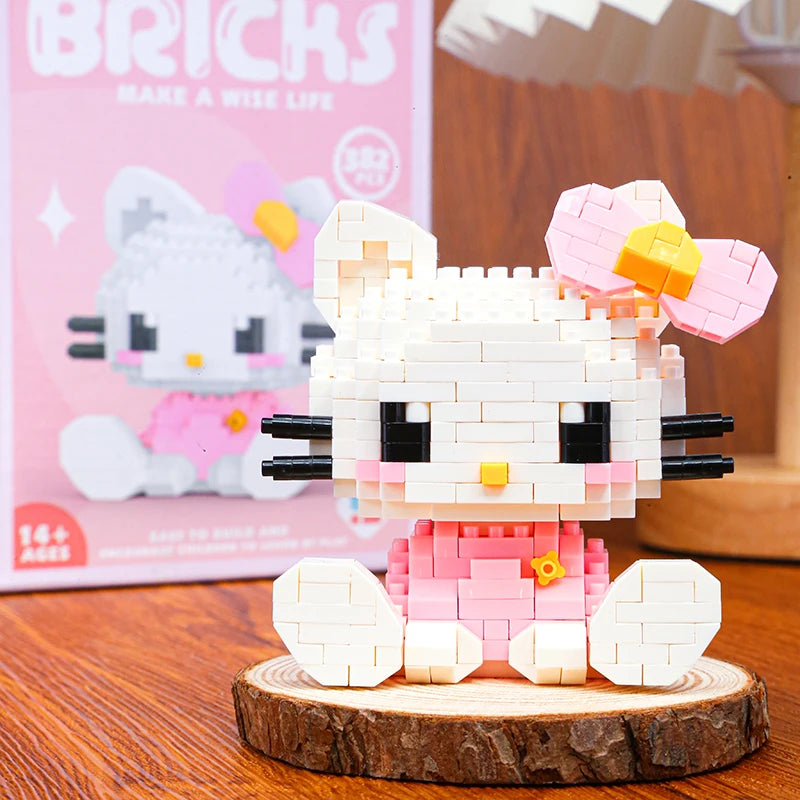 Disney Kuromi LinaBell Hello Kitty Building Blocks Princess Cartoon Bricks for CHILDREN'S Birthdays Halloween Christmas Easter