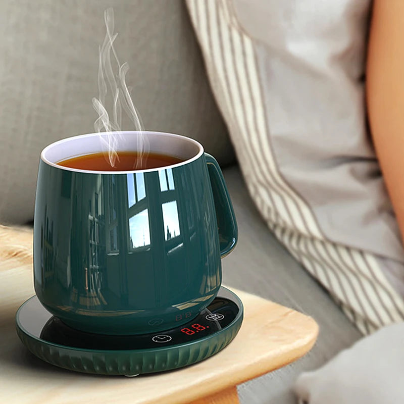 Mug Cup Warmer Coffee Milk Tea Water Cup Heating Electric Touch Pad Temperature Adjustable Hot Tea Maker Heater Warmer EU Plug