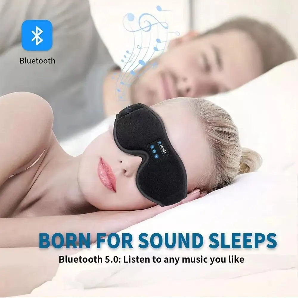 Sleep Headset 3D 5.0 Headset Wireless Talk Binaural Stereo Sleep Artifact Breathable Music Eye Mask Mask Light Gift