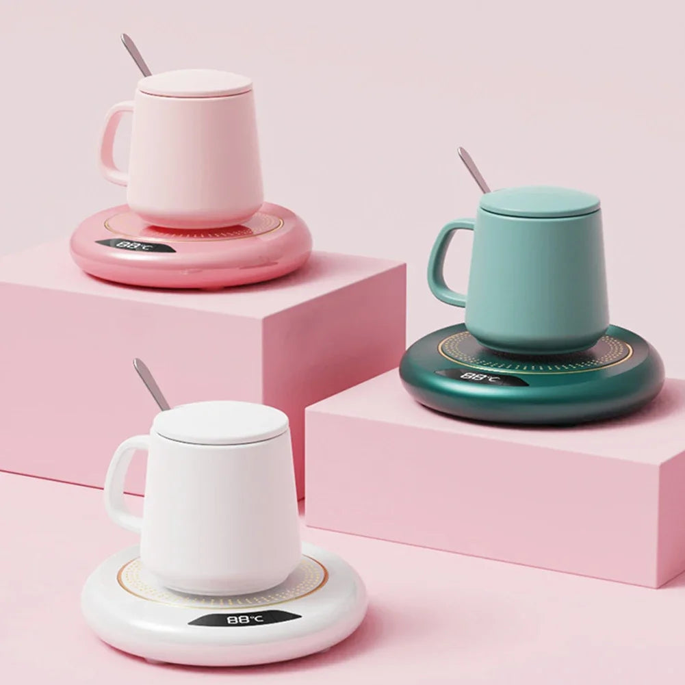 Coffee Mug Warmer Auto Shut Off Desk Mug Warmer Electric Beverage Tea Water Milk Warmer Thermostat Coaster for Travel Office Use