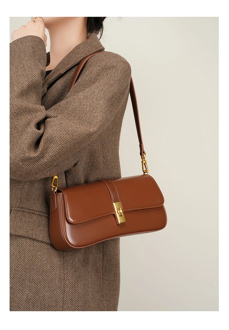Jonlily Women Genuine Leather Shoulder Bag Female Fashion Handbag Totes Small Underarm Bag Casual Daybag Mini Purse -KG1313